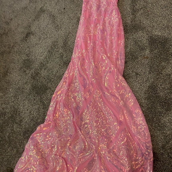 Pink Sequin Gown - Picture 2 of 5